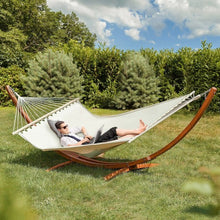 Load image into Gallery viewer, 161" Outdoor Swing Wooden Curved Arc Hammock
