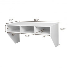 Load image into Gallery viewer, Wall Mounted Floating Computer Table Desk Storage Shelf-White
