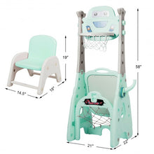 Load image into Gallery viewer, 6-in-1 Adjustable Kids Basketball Hoop Set-Blue
