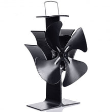 Load image into Gallery viewer, 4 Blades Fireplace Stove Fan Fuel Saving Eco USB
