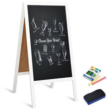 Load image into Gallery viewer, A-Frame Chalkboard Sign with Eraser &amp; Chalk-White
