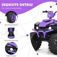 Load image into Gallery viewer, 12V Kids Electric 4-Wheeler ATV Quad Ride On Car with LED Light-Purple
