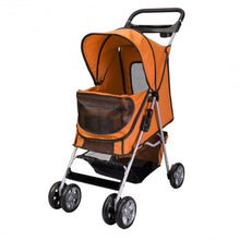 Load image into Gallery viewer, Large Deluxe Folding 4 Wheels Pet Dog Cat Carrier Stroller 8 Colors Choice Rose

