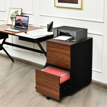 Load image into Gallery viewer, 2-Drawer Rolling Mobile File Cabinet fits Letter/A4 Size with Hanging Bar
