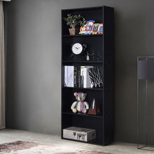 Load image into Gallery viewer, 5-Shelf Storage Bookcase Modern Multi-Functional Display Cabinet Furniture-Black
