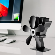 Load image into Gallery viewer, 5 Blades Fuel Saving Stove Fan

