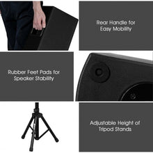 Load image into Gallery viewer, 2000W Set of 2 Bi-Amplified Bluetooth Speakers
