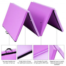 Load image into Gallery viewer, 4' x 10' x 2" Thick Folding Gym Gymnastic Mat
