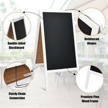 Load image into Gallery viewer, A-Frame Chalkboard Sign with Eraser &amp; Chalk-White
