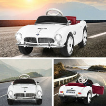 Load image into Gallery viewer, 12 V BMW 507 Licensed Electric Kids Ride On Retro Car-White
