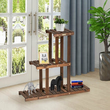 Load image into Gallery viewer, Wood Plant Stand 3-Tier Plant Pot Holder
