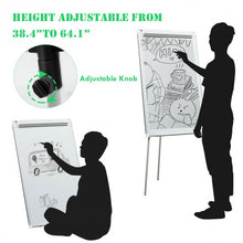 Load image into Gallery viewer, 40" x 28" Dry Erase Height Adjustable Tripod White Board Easel
