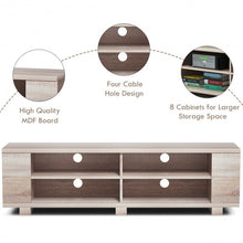 Load image into Gallery viewer, 59" Console Storage Entertainment Media Wood TV Stand-Natural

