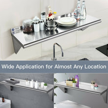 Load image into Gallery viewer, 12" � 36" Stainless Steel NSF Commercial Wall Mount Shelf - Kitchen &amp; Restaurant

