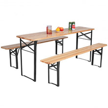 Load image into Gallery viewer, Reward-3 pcs Folding Wooden Picnic Table Bench Set

