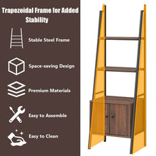 Load image into Gallery viewer, Ladder Shelf 3 Tier Bookcase Metal Frame Bookshelf
