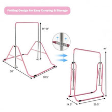 Load image into Gallery viewer, Expandable Gymnastics Training Bar Adjustable Junior Horizontal Kip Bar
