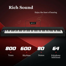Load image into Gallery viewer, 88-Key Full Size Digital Piano Weighted Keyboard with Sustain Pedal-Black
