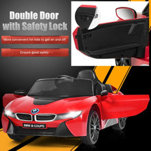 Load image into Gallery viewer, 12V Licensed BMW I8 Kids Ride On Car-Red

