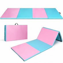 Load image into Gallery viewer, 4' x 10' x 2" Folding Gymnastics Tumbling Gym Mat-Blue
