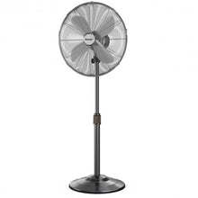 Load image into Gallery viewer, 16" Metal Adjustable Oscillating Pedestal Fan-Black
