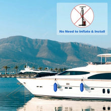 Load image into Gallery viewer, 4 Ribbed Marine 8.5" x 27"  Boat Fender Vinyl Bumper-Blue
