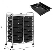 Load image into Gallery viewer, 20 Drawers Storage Rolling Cart Studio Organizer-Black
