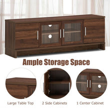 Load image into Gallery viewer, 70" Media Entertainment TV Stand with Storage Cabinet-Walnut

