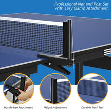 Load image into Gallery viewer, 9' x 5' Foldable Table Tennis Table with Quick Clamp Net and Post Set
