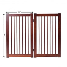 Load image into Gallery viewer, 36" Configurable Folding Wood Pet Dog Safety Fence with Gate-B

