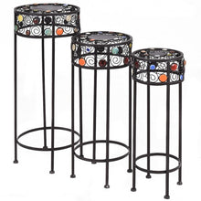 Load image into Gallery viewer, 3 pcs Round Display Ceramic Beads Metal Plant Stand
