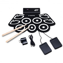 Load image into Gallery viewer, Electronic Silicone Rechargeable Drum Set with Pedals Sticks
