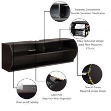 Load image into Gallery viewer, 48.5" 2 Tier Modern Wall Mounted Hanging Floating Shelf
