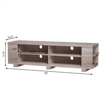 Load image into Gallery viewer, 59" Console Storage Entertainment Media Wood TV Stand-Natural

