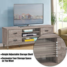 Load image into Gallery viewer, 65" TV Stand with Storage Shelves &amp; 4 Drawers
