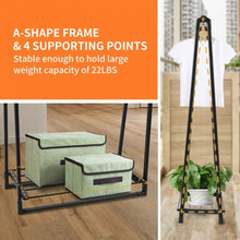 Load image into Gallery viewer, Folding Clothes Hanger with Extendable Hanging Rod-Black
