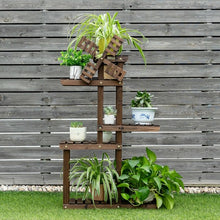 Load image into Gallery viewer, Wood Plant Stand 5 Tier Shelf Multiple Space-saving Rack
