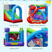 Load image into Gallery viewer, Kids Inflatable Bounce House Dragon Jumping Slide Bouncer Castle
