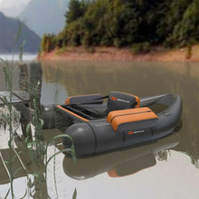 Load image into Gallery viewer, Inflatable Fishing Float Tube with Pump Storage Pockets and Fish Ruler-Gray
