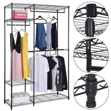 Load image into Gallery viewer, Portable Steel Closet Hanger Storage Rack Organizer
