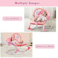Load image into Gallery viewer, Adjustable Toddler Swing Bouncer &amp; Rocker-Pink

