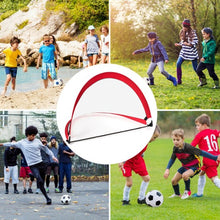 Load image into Gallery viewer, Two Pop Up Soccer Goal Set Foldable Training Football Net-4'
