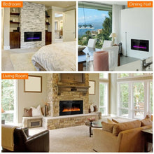 Load image into Gallery viewer, 36" Recessed Ultra Thin Wall Mounted Electric Fireplace
