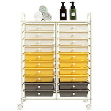 Load image into Gallery viewer, 20 Drawers Storage Rolling Cart Studio Organizer-Yellow
