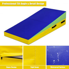 Load image into Gallery viewer, Folding Incline Mat Slope Cheese Gymnastics Gym Exercise Yellow
