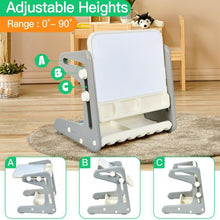 Load image into Gallery viewer, 2 in 1 Kids Easel Table and Chair Set  with Adjustable Art Painting Board
