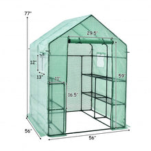 Load image into Gallery viewer, Walk-in Greenhouse 56'' x 56'' x 77'' Gardening with Observation Windows
