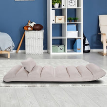 Load image into Gallery viewer, Stylish  Folding Lazy Sofa Chair with Pillow-Beige
