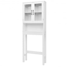 Load image into Gallery viewer, Over the Toilet Storage Cabinet Bathroom Space Saver with Tempered Glass Door
