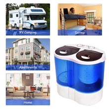 Load image into Gallery viewer, Portable Compact Twin Tub Mini Washing Machine
